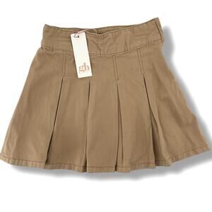 GB Girls Khaki Chino Pleated Skirt Girls Size 6 School Uniform